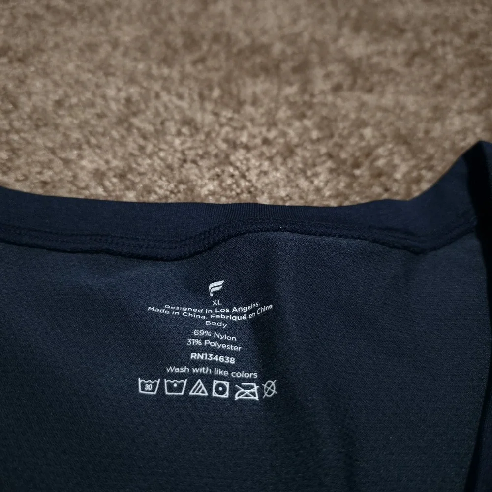 Men's XL Fabletics‎ Navy Blue Nylon Blend Sports Athletic Tank Top
